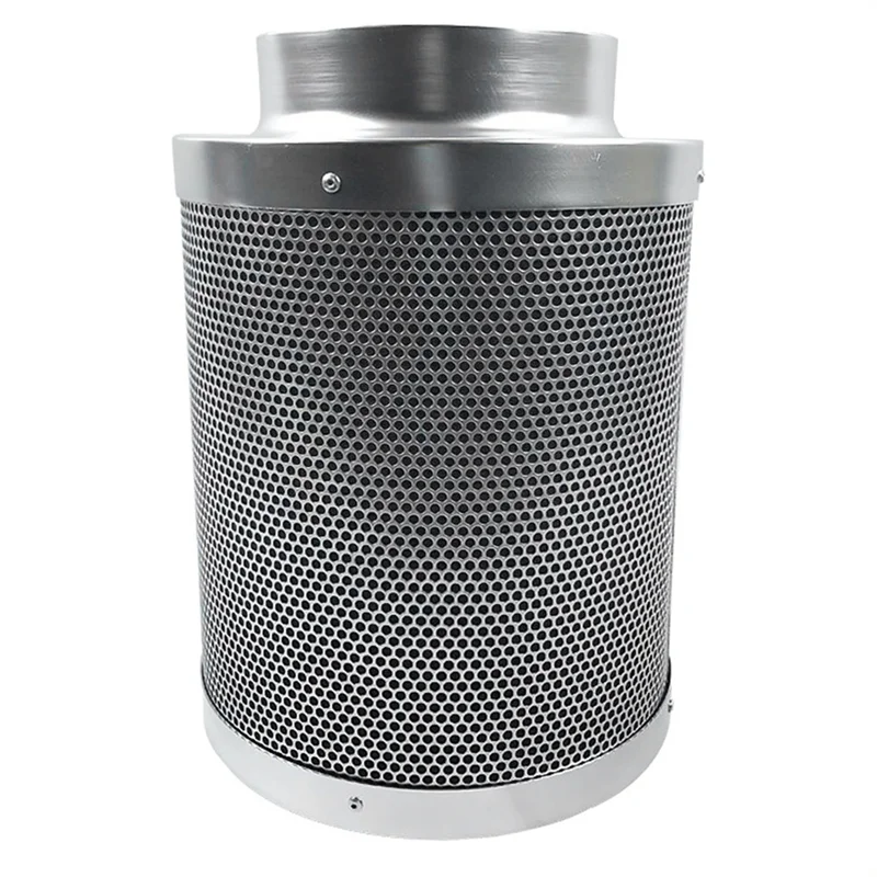 Filter karbon udara 4 inci, kontrol bau, flens bolak-balik, termasuk pre-filter, Scrubber bau untuk ruang tenda tumbuh