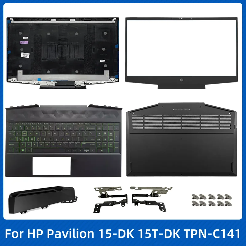 

Новинка для ноутбука HP Pavilion 15-DK 15T-DK TPN-C141, задняя крышка ЖК-дисплея, передняя панель, петли, клавиатура, упор для рук, радиатор, нижняя часть корпуса