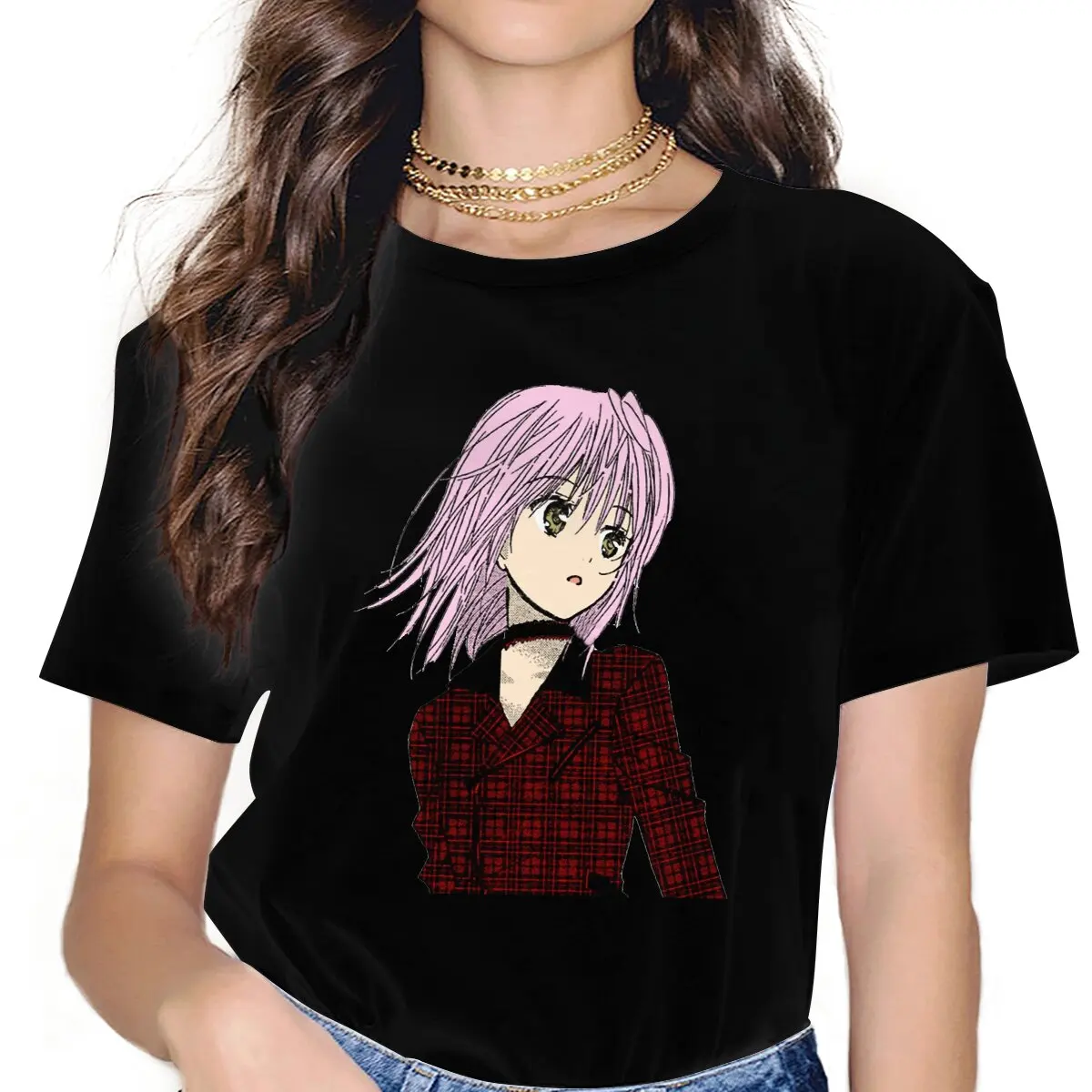 Vintage Amu-1 T-Shirts for Women Round Collar T Shirt Shugo Chara Short Sleeve Tee Shirt Gift Idea Clothing