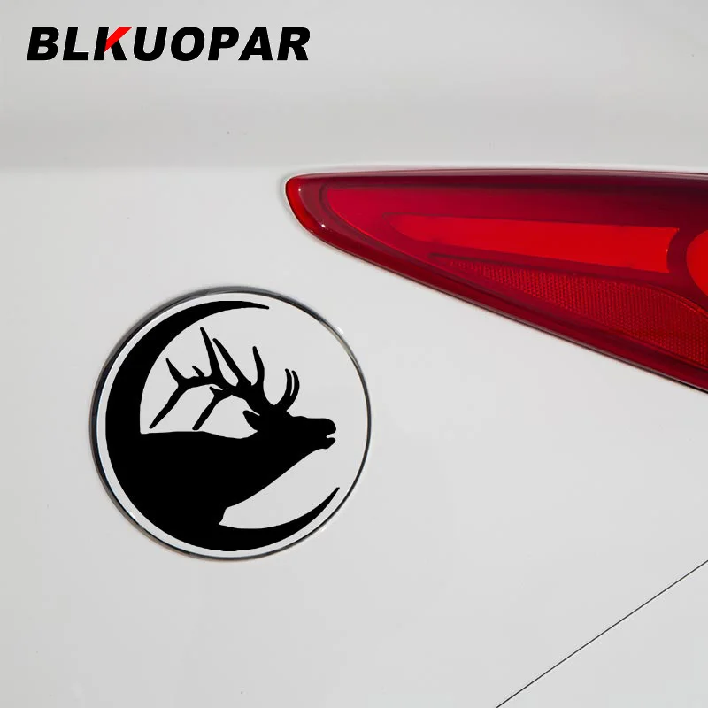 

BLKUOPAR Elk Moon Head Silhouette Animal Car Stickers Waterproof Decal Sunscreen Trunk Die Cut Motorcycle RV Car Door Protector