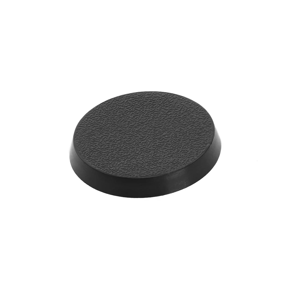 Base noire ronde en plastique pour scène de simulation militaire, 25mm, 100 pièces