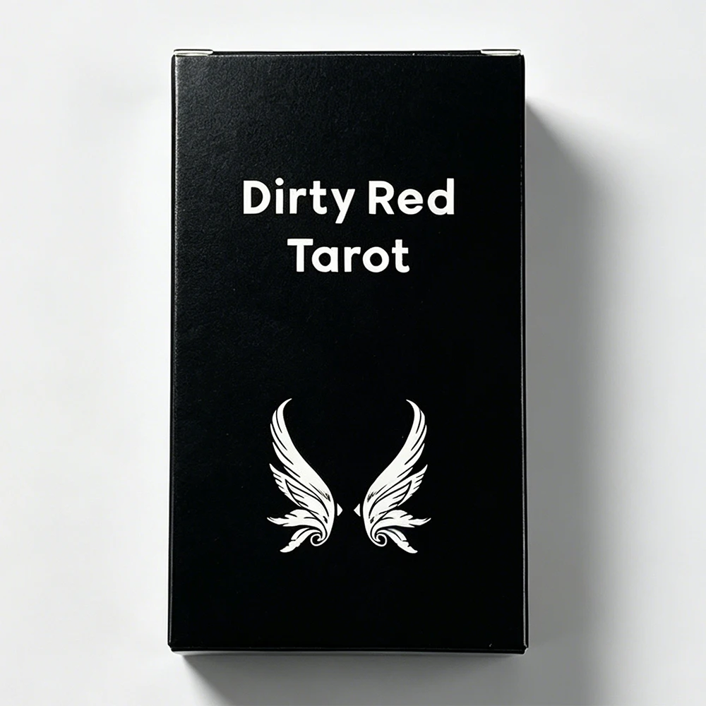 Dirty Red Tarot Cards Board Games Channel Energy Through Bold Strokes and Striking Contrasts For Beginners, Meditation & Party