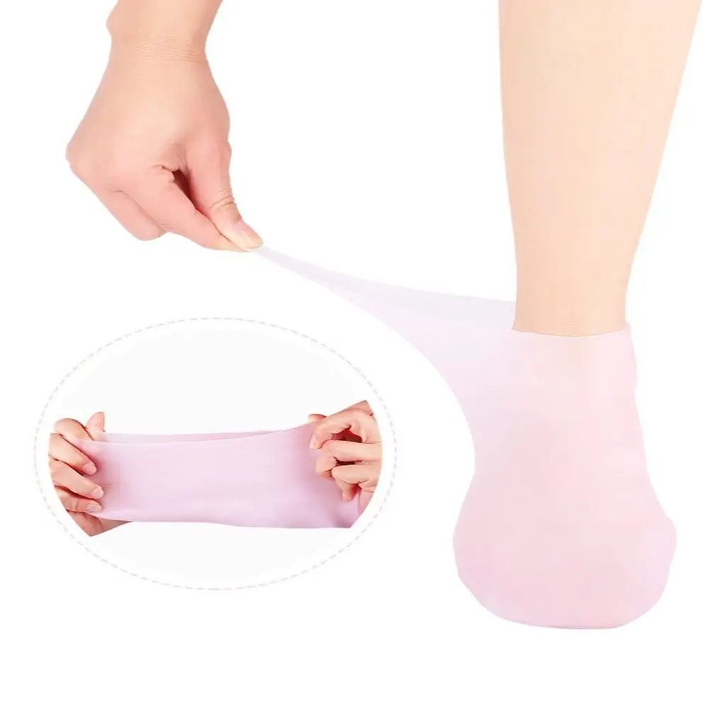 Calcetines de silicona para el cuidado de los pies, medias de Gel hidratante antigrietas, Protector para eliminar la piel muerta agrietada, alivio del dolor, herramientas de pedicura, 2 piezas