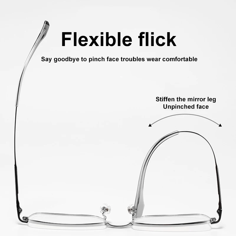 VICKI Ultra Light Anti-blue Light Business Square Frame Glasses Can Be Customized Prescription Multi-focus Glasses 30825Y