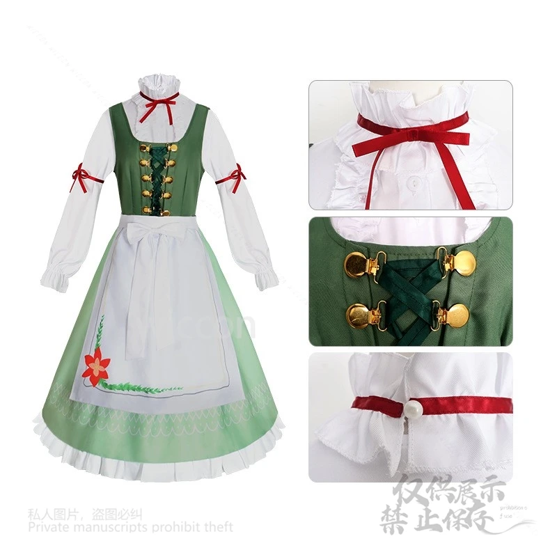 جديد فريرين بيوند رحلة نهاية السرخس ستارك التعاون كوس زي الباروكات فستان المئزر مجموعة كاملة هالوين أنيمي الزي اليومي