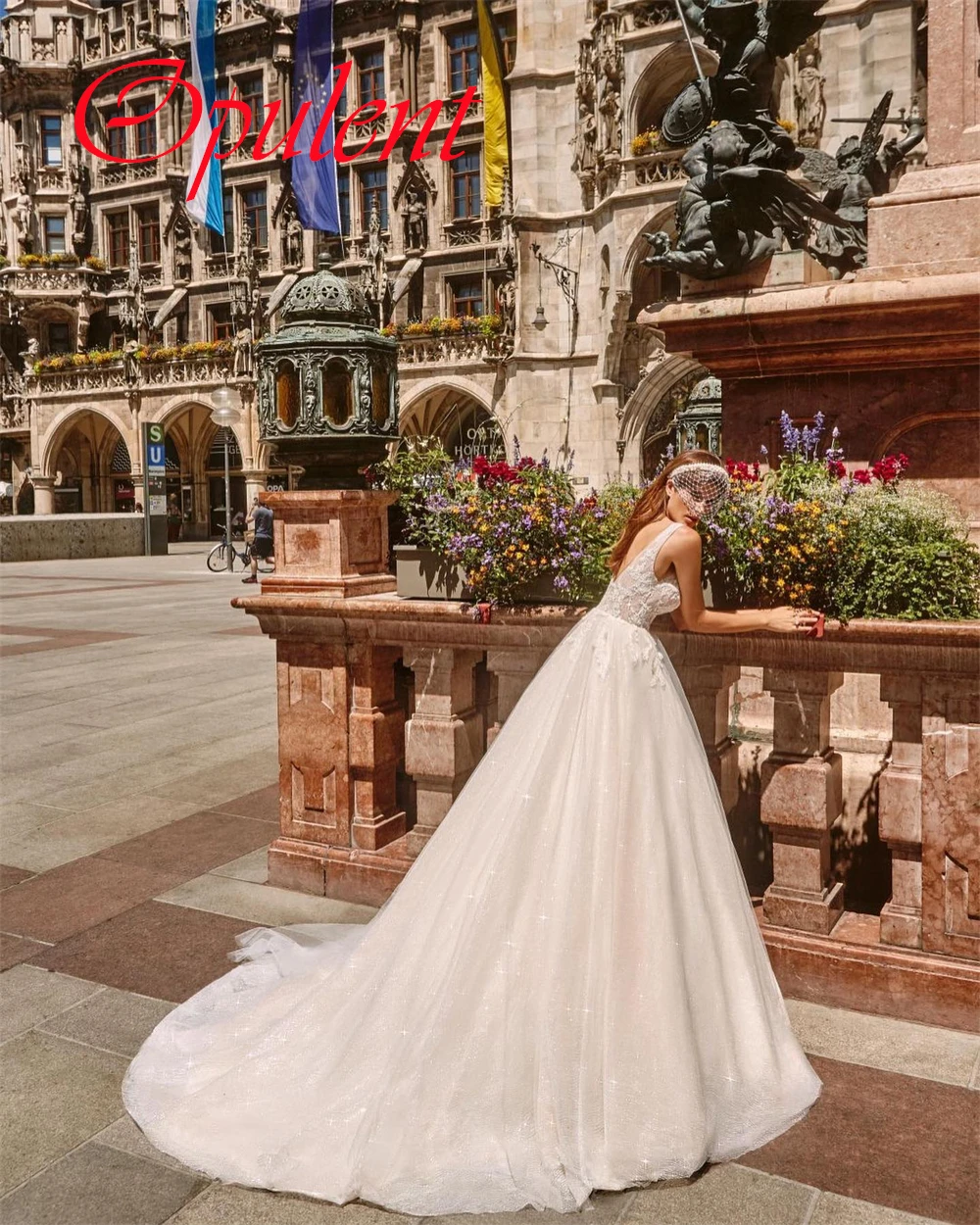 

Customized Delicate White Organza Wedding Dress Delicate V-neck Spaghetti Straps Vestido De Novia Dreamy Backless Bridal Gowns