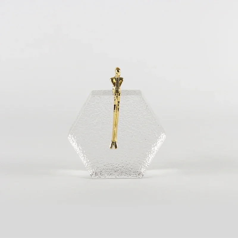 Hexagonal Thinker Crystal and Metal Office Ornaments  Home Decorative Objects Knick-Knacks for Home and Room Decoration