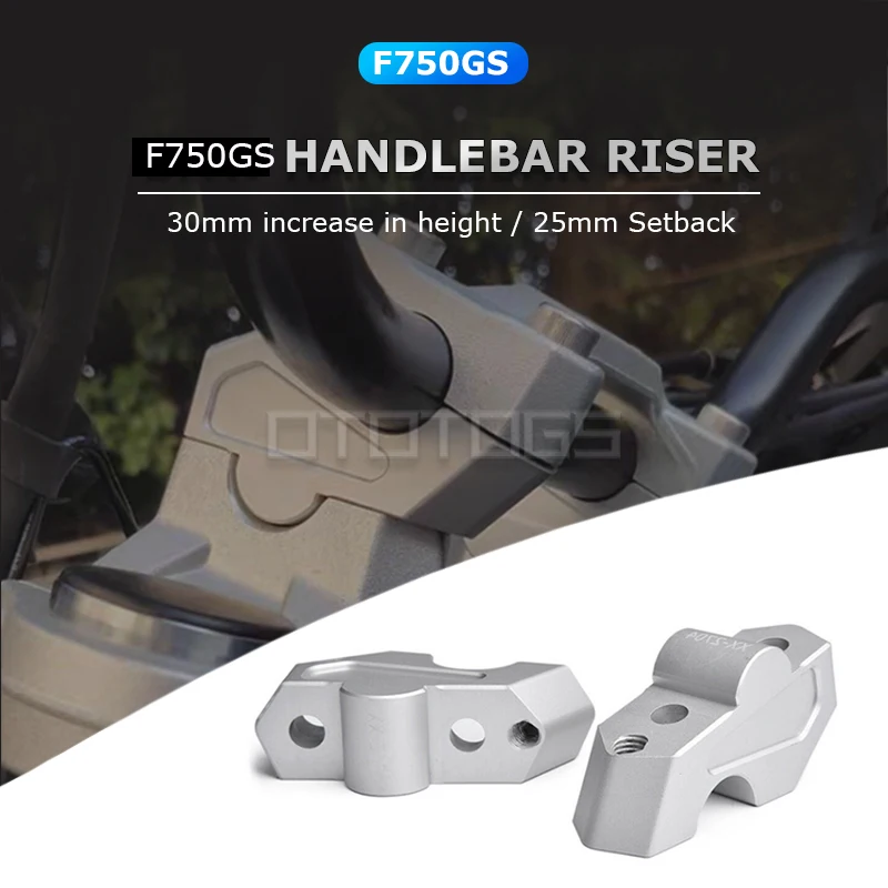 Handlebar Riser For BMW F750GS 750GS 2018-2023 Motorcycle Heightening Block HandleBars Clamp for 22mm Handlebar Accessories