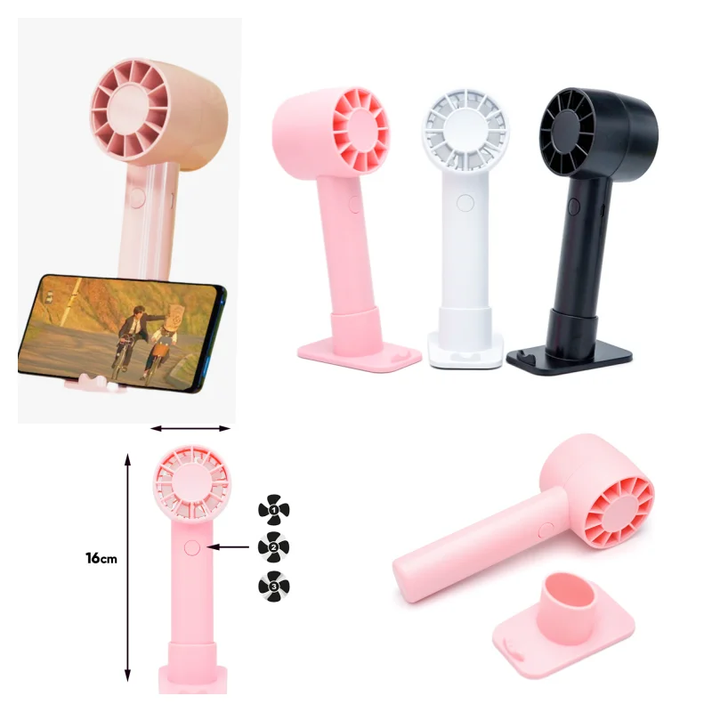 Portable USB Rechargeable Lashes Fans with Base Small Makeup Eyelash Cooler Handheld Eyelash Dryer Mini Air Conditioning Blower