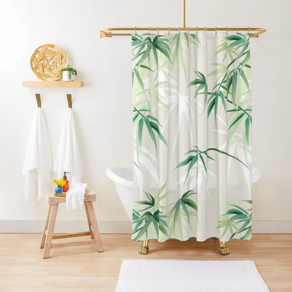 

Cute Retro Tropical Palm Design Shower Curtain Bathroom Box Shower For Bathrooms Funny Shower Curtain