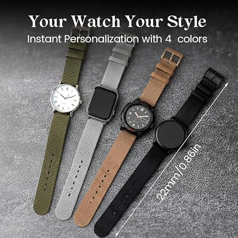 Quick Release Watchband Breathable Nylon Watch Strap Hume Health Strap Adjustable Smartwatch Replacement Band For Casual Wear