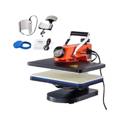 SucceBuy 5/6 in 1Heat Press Machine 12x15 inches Fast Heating 360 Swing Away Digital Sublimation Transfer T-Shirt Vinyl Printer