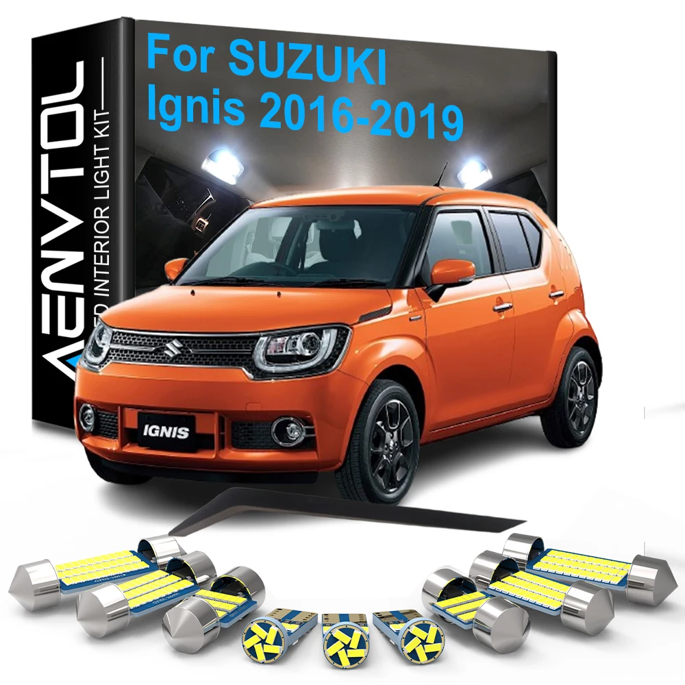 

7pcs Car LED Interior Lights Bulbs Canbus For Suzuki Ignis 2016 2017 2018 2019 Vehicle Dome Map Reading License plate Lamps Kit