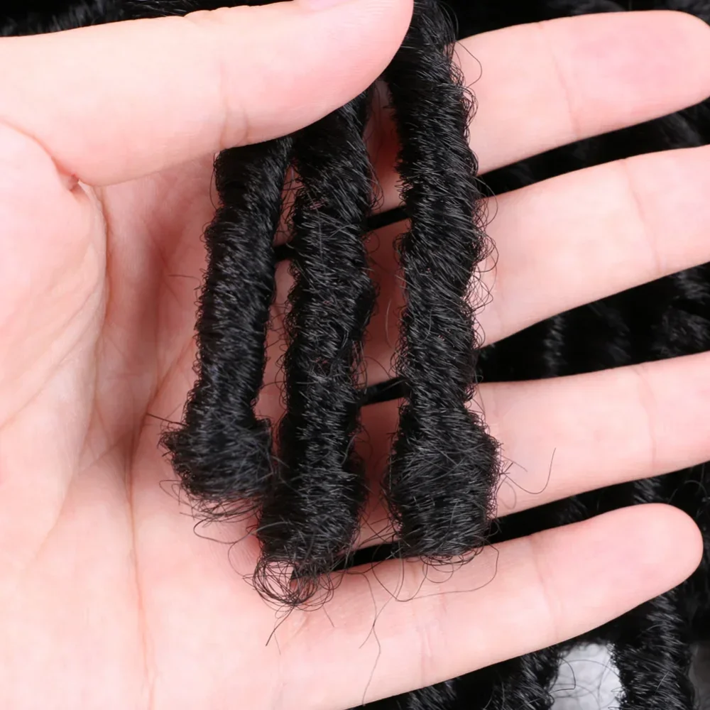 الاصطناعية Dreadlock الشعر توبر كليب في مضفر نصف الباروكات Locs شعر مستعار مضفر لينة شعر مستعار قصير الفزع للرجال والنساء