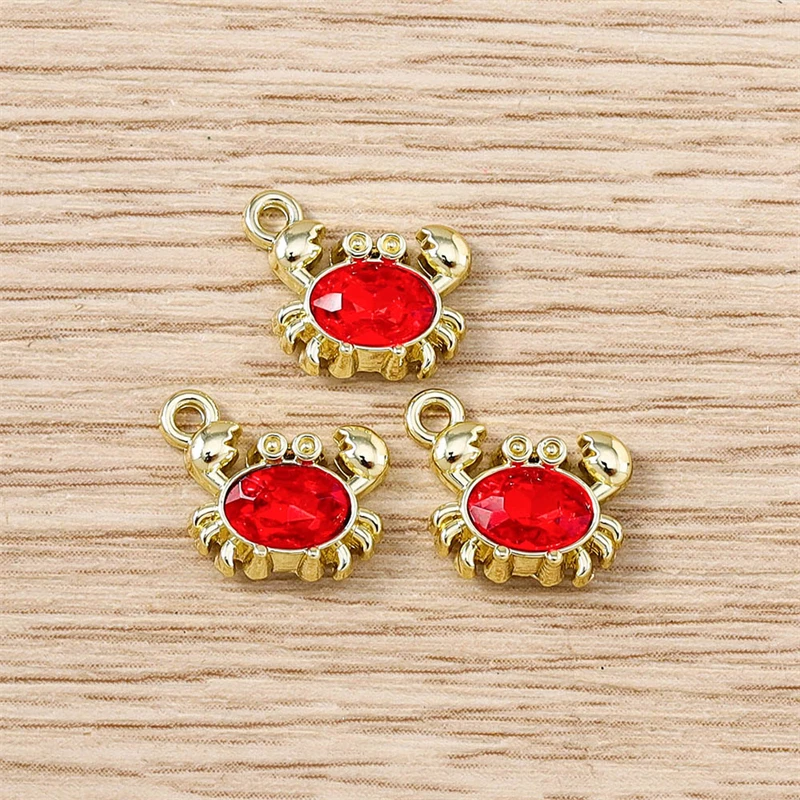 5 قطعة 11x9 مللي متر الكرتون البسيطة كريستال كراب Charms المعلقات لصنع المجوهرات القلائد أقراط أساور اكسسوارات Craft بها بنفسك الحرفية هدية #3