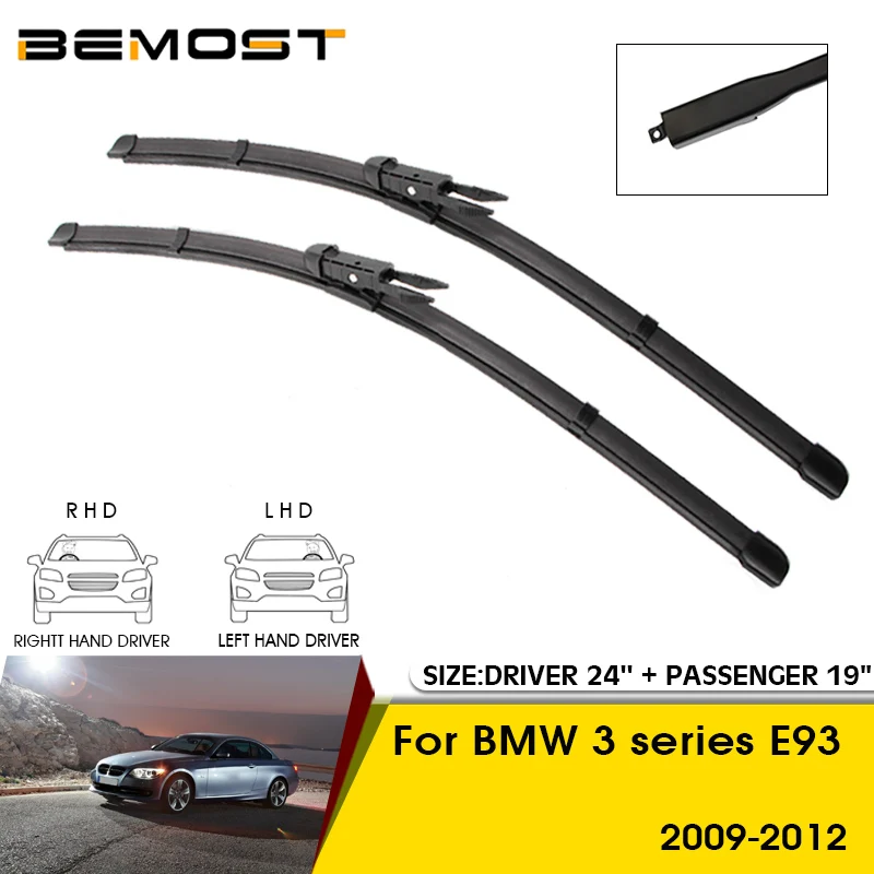 

Car Wiper Blades For BMW 3 series E93 2009-2012 Windshield Windscreen Front Window Blades 24"+19" Car Accessories