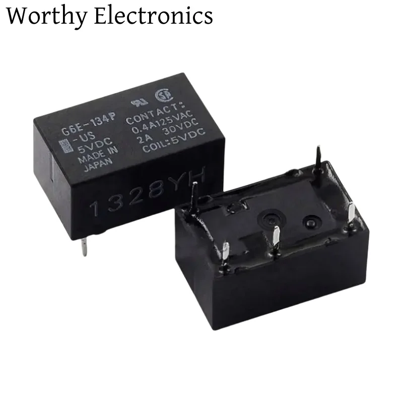 Free Shipping 10Pcs/Lot 10A 5Pin G6E-134P-St-Us 5V Ielay