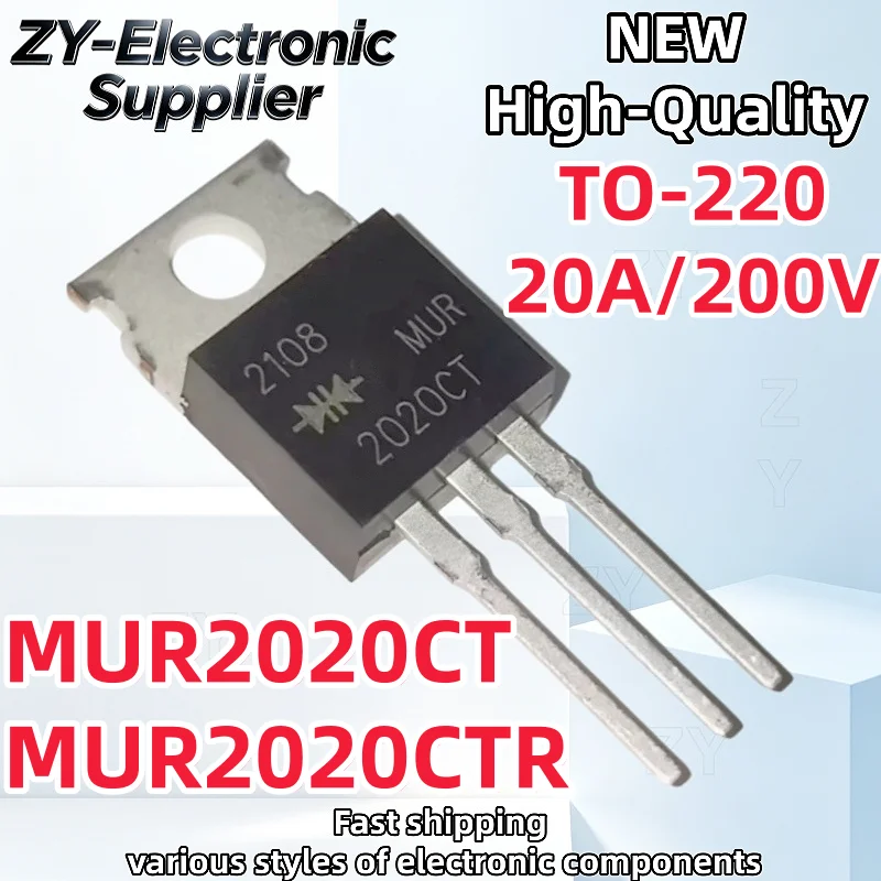 10Pairs/10Pcs 100% New MUR2020CTR MUR2020CT TO-220 200V 20A Power Matched Transistor In stock
