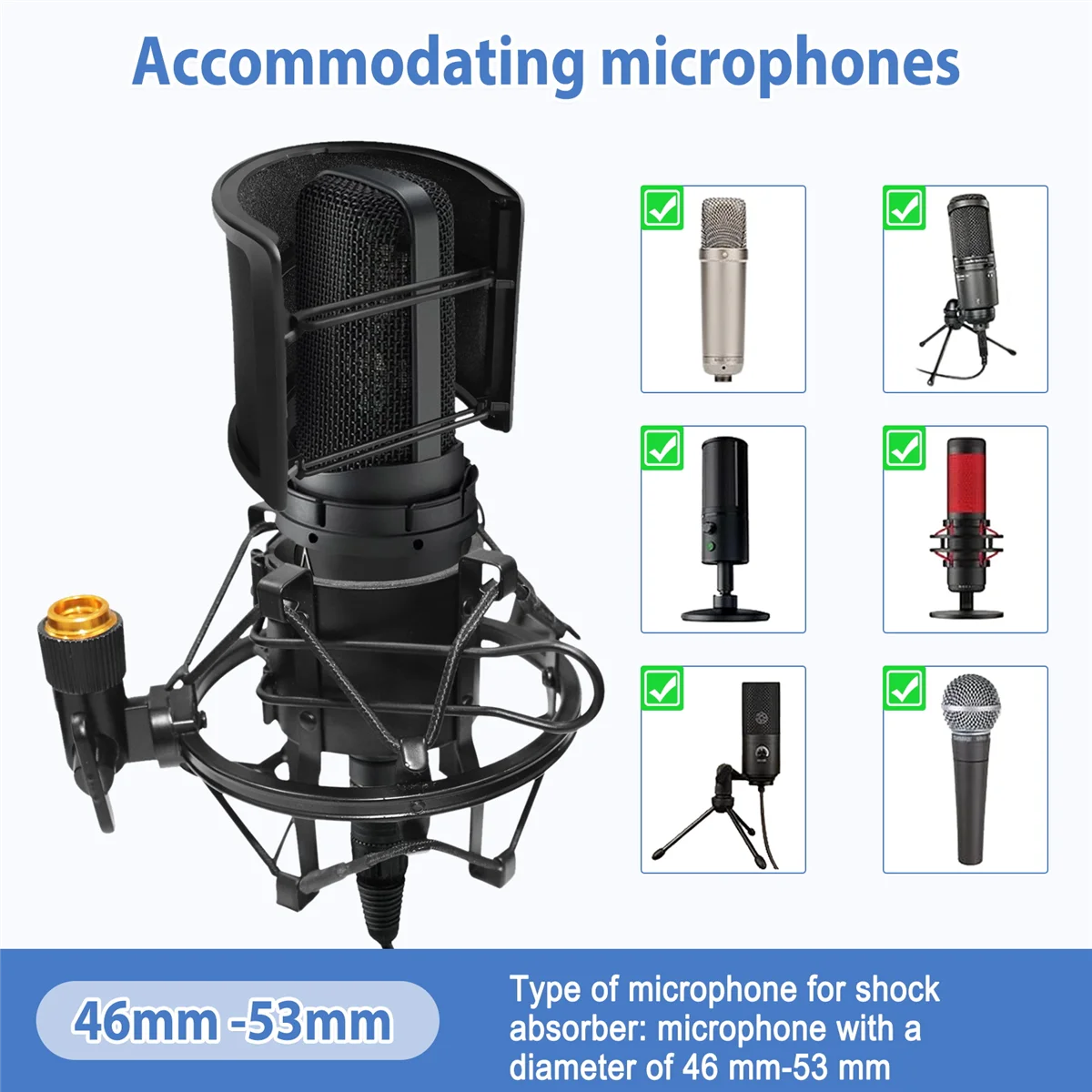 

Lo-ok Амортизирующее крепление для микрофона с микрофонным фильтром Подвеска для ветрового стекла Амортизирующее крепление-держатель Зажим