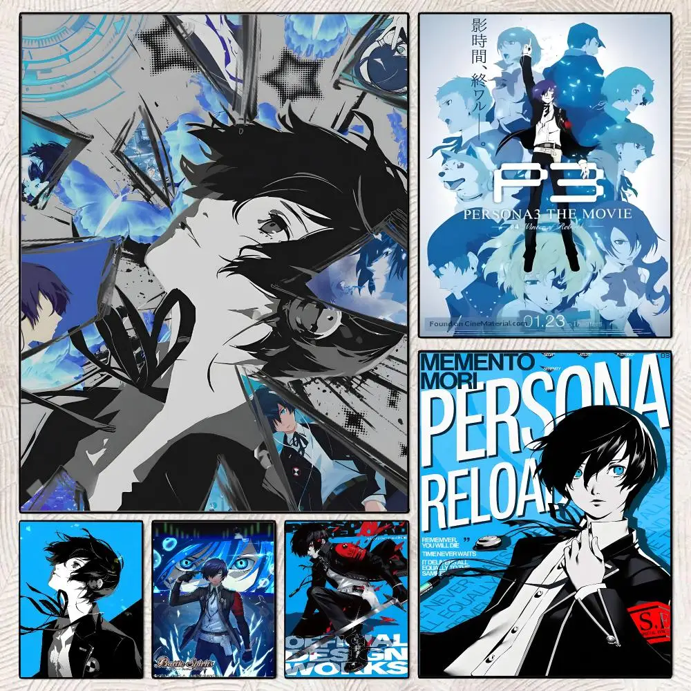 Game P-Persona 3 Reload Poster Decorative Wall Art Stickers Mural For Home Living Room Hallway Decor Gift