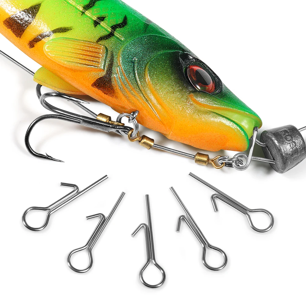 Rosewood Fishing Bait Stinger Spike Connecting Pins Needle Swivel For Soft Lure Bait Fixed Lock Assist Accessories Tackle 100pcs