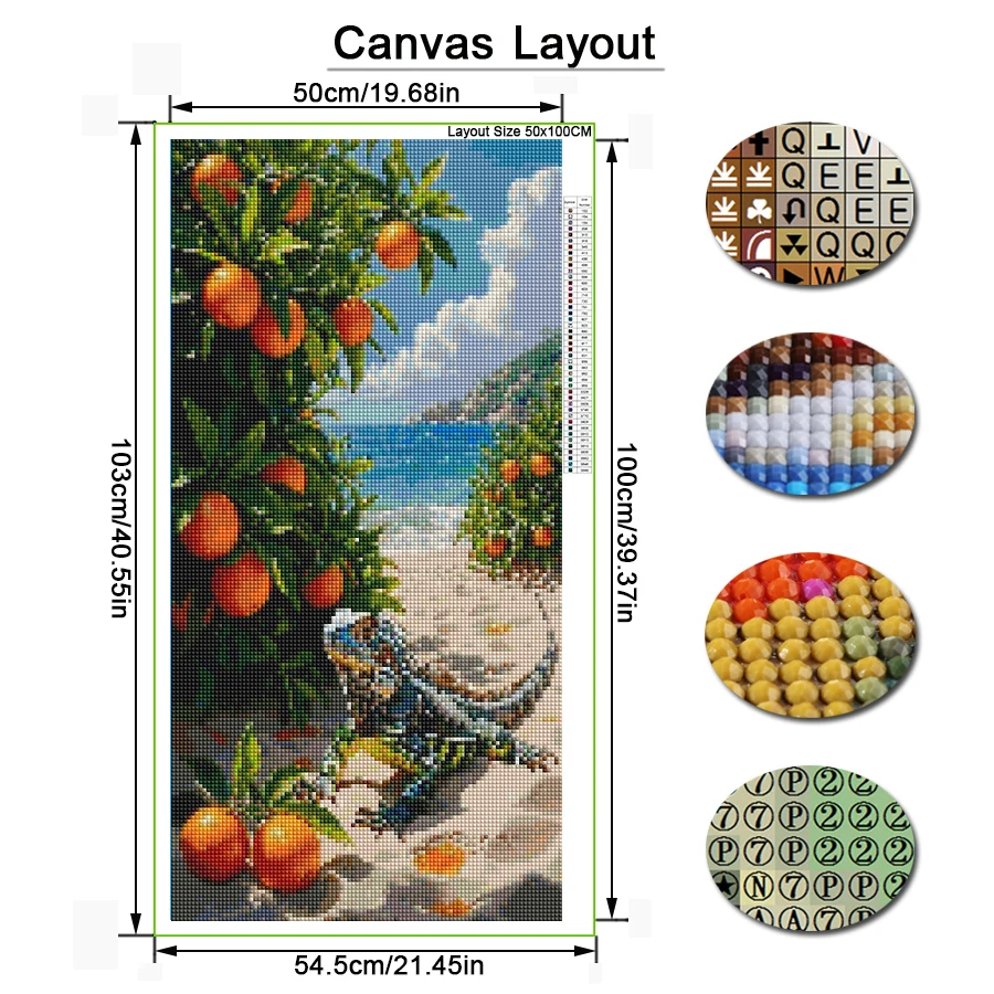 Diy Diamond Embroidery Beach O - Fruit Roll Up 评论和价格