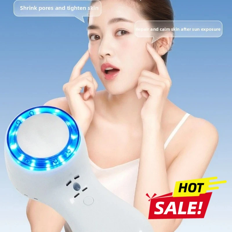 

2026 USB-молоток для льда с синим светом для лица, устройство для холодной компрессии, новый холодный и горячий молоток, инструмент для салона красоты с управлением льдом