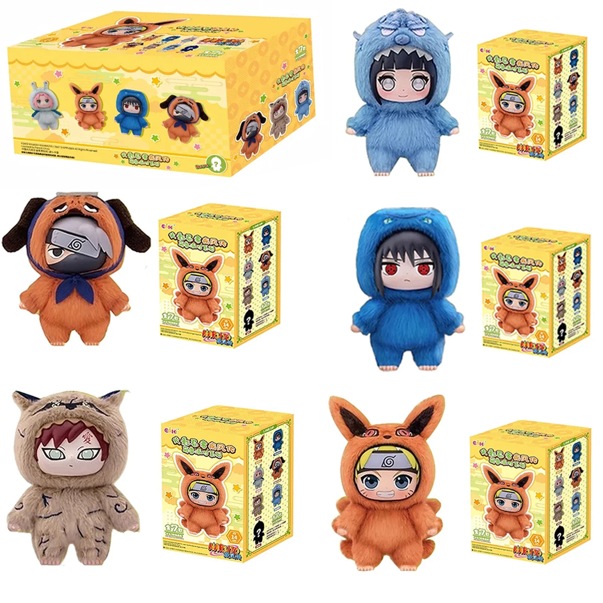 

In Stock TOP TOY Naruto EAKI Cute Beast Party Sasuke Vinyl Cute Plush Blind Box Figure Pendant Gift