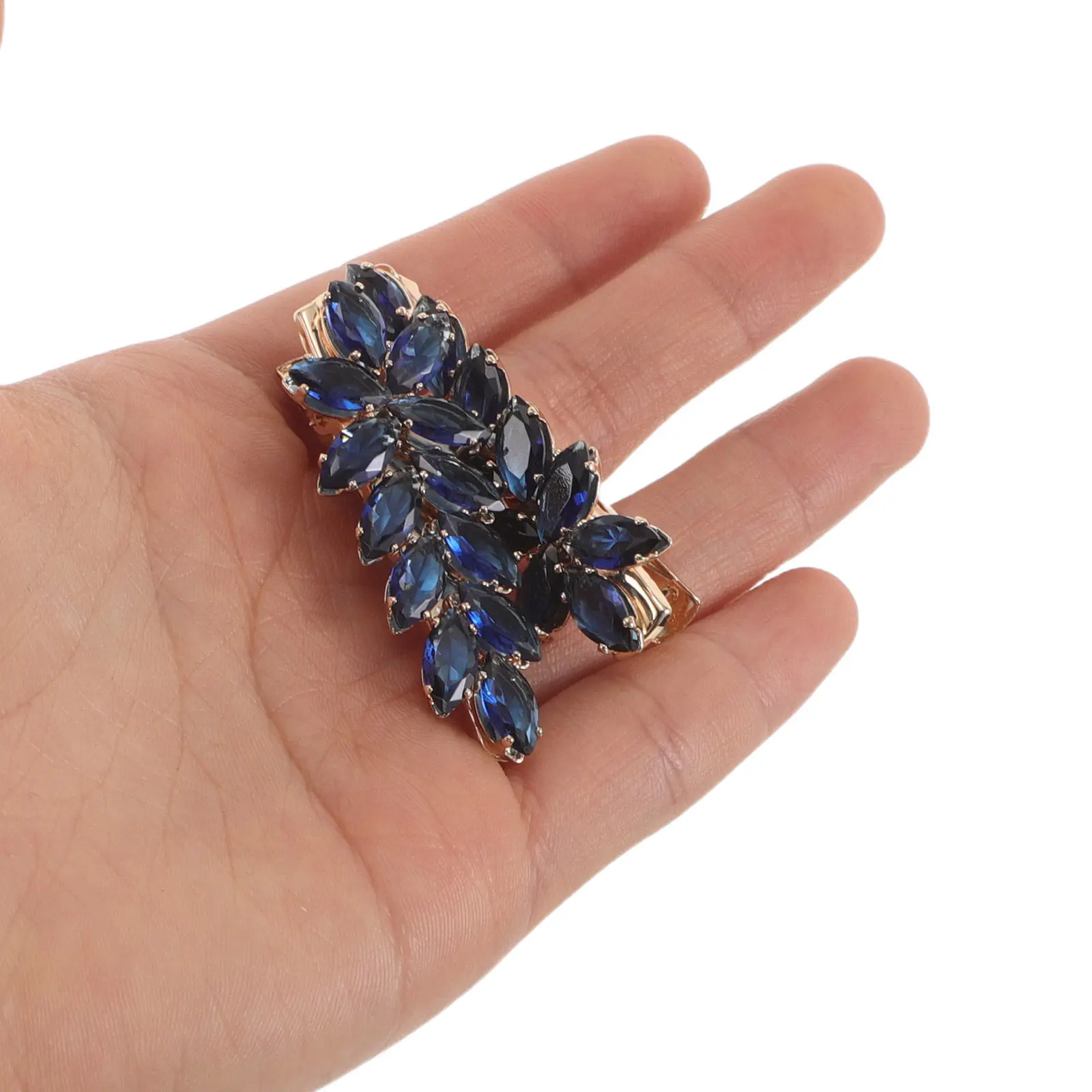 

2Pcs Zircon Copper Hair Clips Wedding Hair Accessories Bridal Headpiece Sparkly Bling Barrettes for Bridesmaids Prom Party