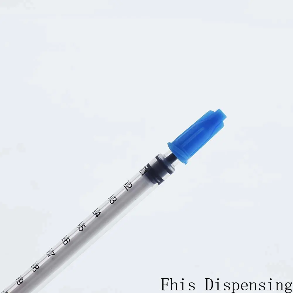 Syringe Tip Light Blue Cap Luer Lock Pack of 1000 Glue Dispensing