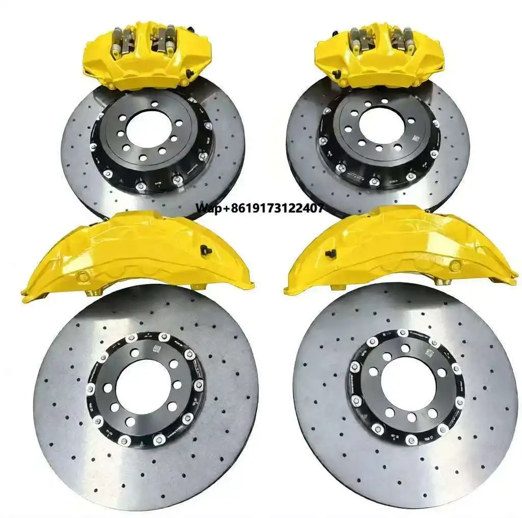 Brand New Carbon-ceramic Disc Brake Calipers for Taycan Front 10/Rear 4 Pistons-50% Improved Brake Performance 1 Year