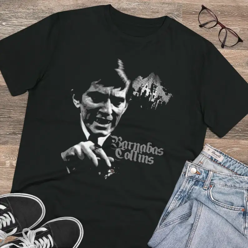 

Barnabas Collins Dark Shadows Men's Black Tee Clothing Tshirt Size S- 4XL Best Gift