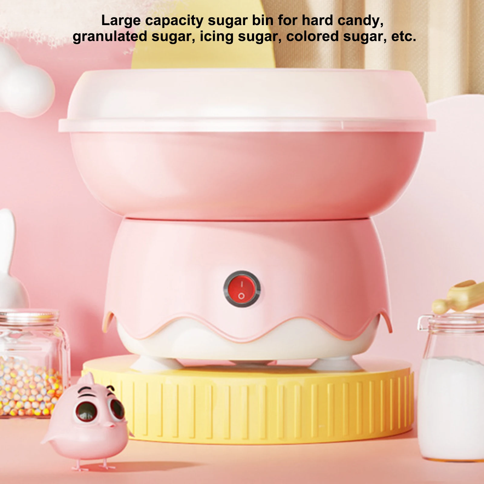 400W Mini Portable Cotton Candy Machine Electric Diy Marshmall Machine Household Fully Automatic Mini Colored Sugar Machine