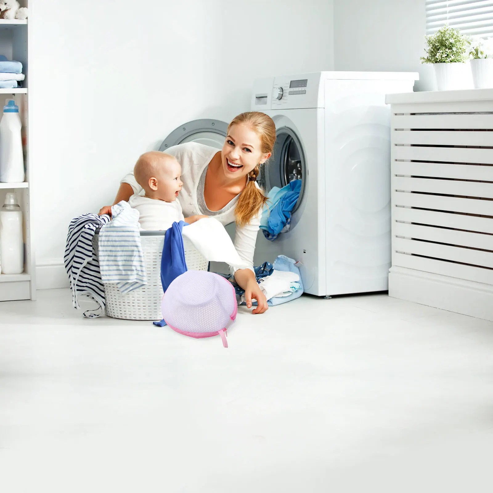 

Bra Laundry Anti-Deformation Mesh Washing Cover For Underwear Socks Tights Travel Storage Organizer Bag With Zipper Polyester