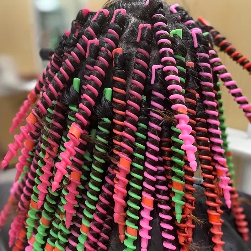 20 Stück/Set Spiral-Lockenstäbe - Professionelles Lockenwickler-Set, Kunststoff-Dauerwellenstäbe für DIY-Haarstyling