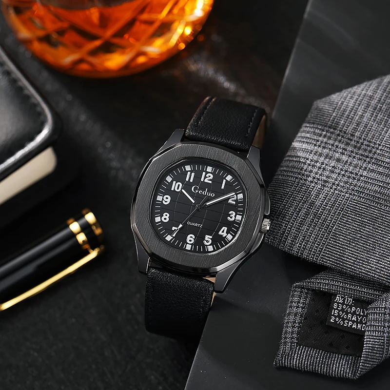 

New Arrival Fashion Leather Band Men Watch Sport Wristwatch relojes de cuarzo de hombre erkek kol saati montre luxe marque homme