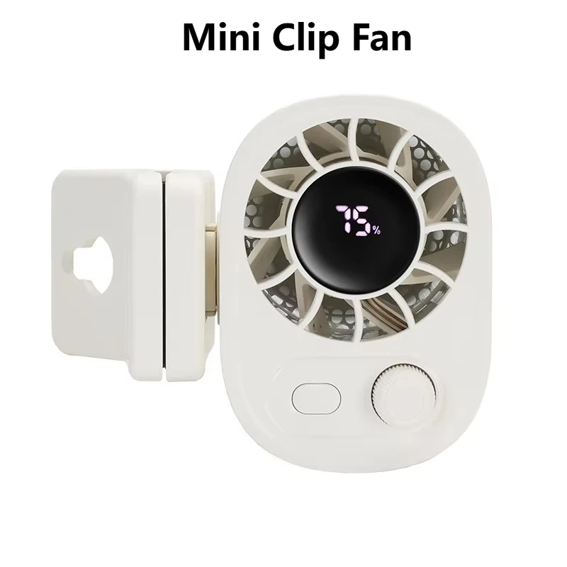 Mini Car Clip Cooling Fan 100 Speed Wind 360 Degree Rotation 12V USB Rechargeable Portable Electric Fan Can Be Clamped Anywhere