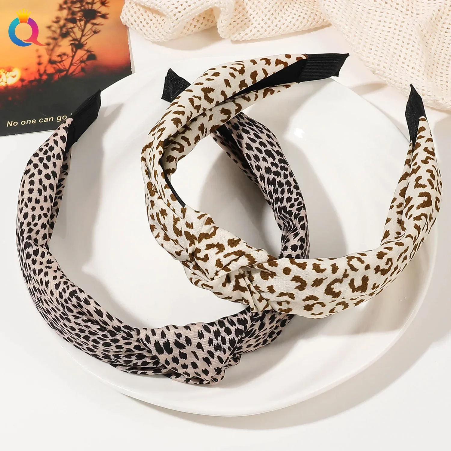 1pcs Leopard Print Knot Headband 12cm Summer Wide-brimmed Simple Women\'s Hair Headband Festival Girls Hair Accessories Gift