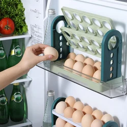 Egg Storage Container Large Capacity Egg Refrigerator Tray For Household Easy To Use Fridge Flip Egg Fresh-Keeping Case Holder