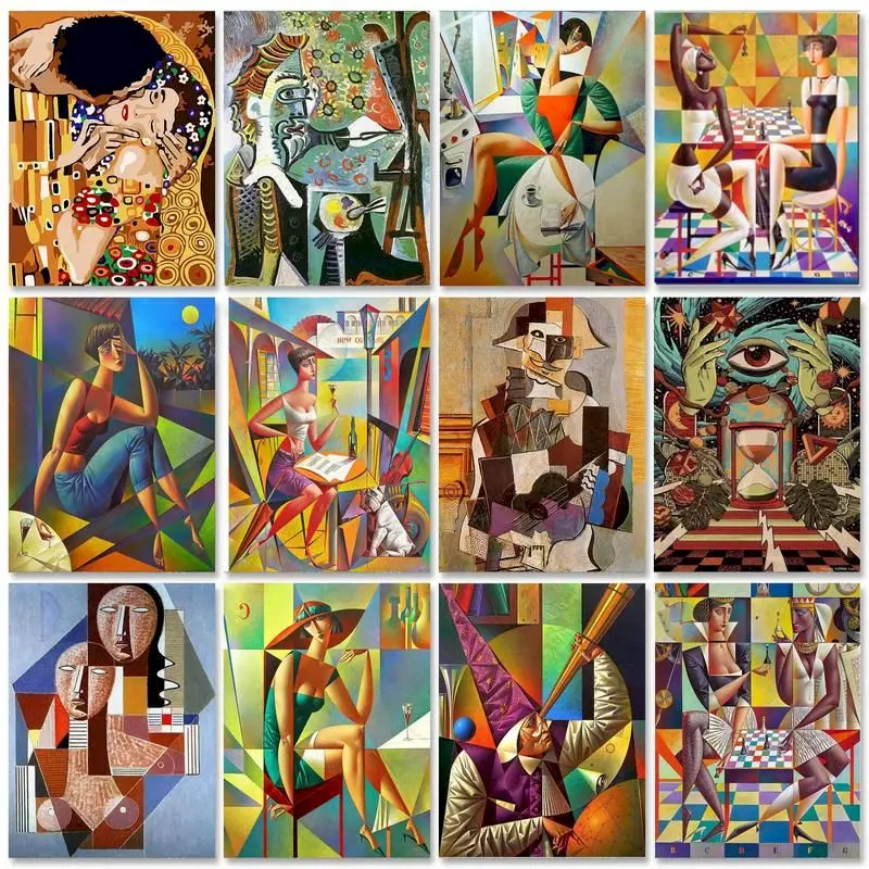 

GATYZTORY Abstract Character 40x50cm Painting By Numbers Unframe Canvas Painting Figure Pictures Oil Handpainted Adults Crafts