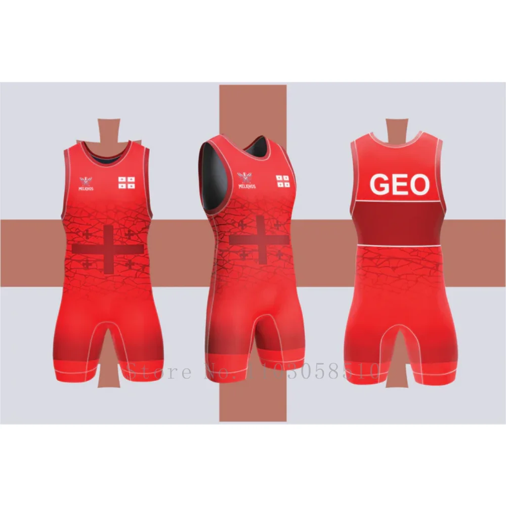 MELKHOSU Georgia Single Team Singlet professional-grade competition suit Wrestlers tournaments Bodybuilding weightlifting suit