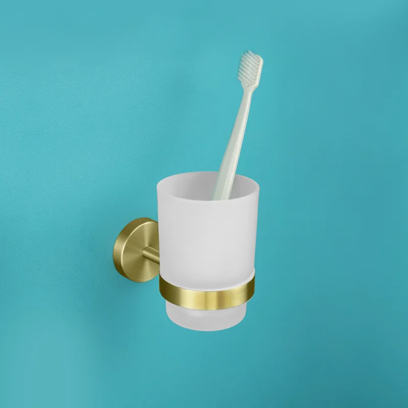 

Brushed Gold Bathroom Hardware Towel Bar Toilet Paper Holder Towel Ring Hook Toilet Brush Brass Knurling Bathroom Accessories
