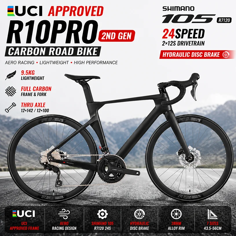 Carbon Bike Frame - UCI 승인 R10pro 2세대 카본 로드