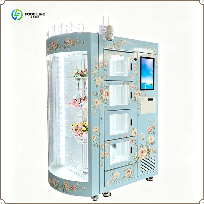 Large Floor Standing Flower Vending Machine Dispenser FL Customized Flower Bouquet Vending Machine