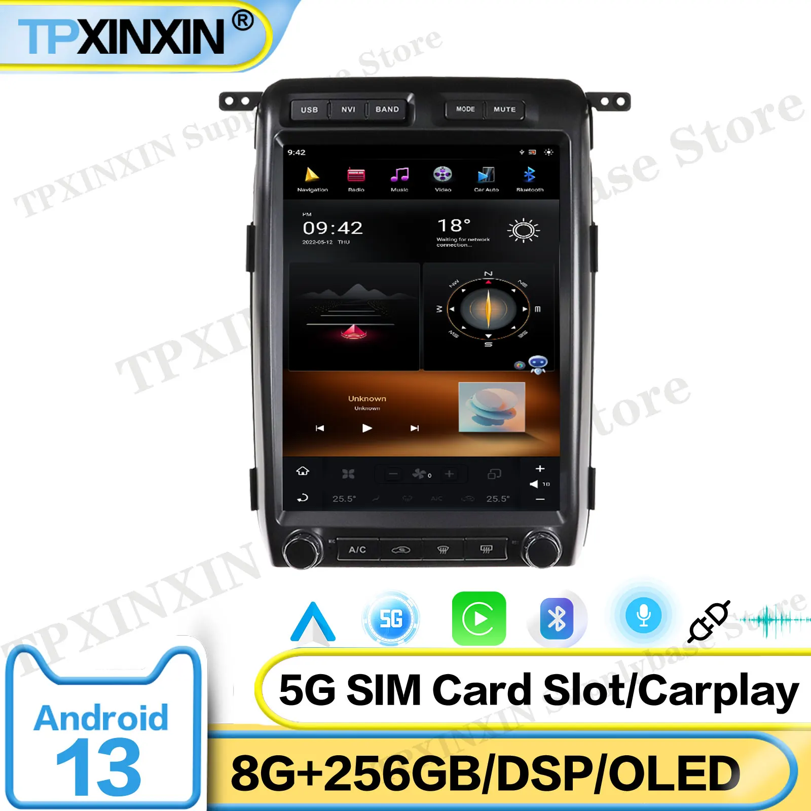 For Ford F150 2009-2014 Android Car Radio Multimedia Video Player Wireless Carplay Autoradio Stereo GPS Navigation Head Unit