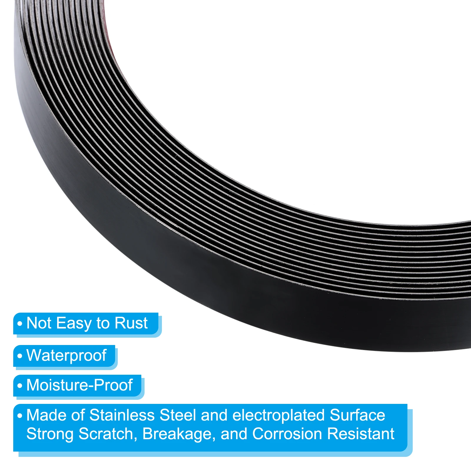 Uxcell 5M Self-Adhesive Wall Trim Moulding Peel and Stick Molding Trim Floor Edge Moulding for Wall Home Corner Decoration