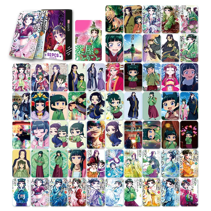 Anime The Apothecary Diaries Druo Cards, Maomao Postcards Box Card, Mini Sticker Cosplay, GérGifts, 92Pcs