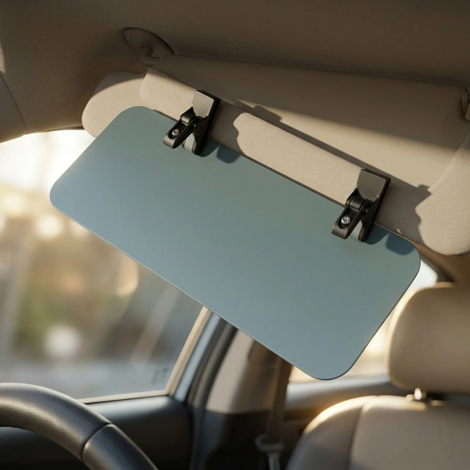 Car Sun Visor Extension Designed for Glare Reduction with Adjustable Length and Dual Clips Compatible Most Car Models