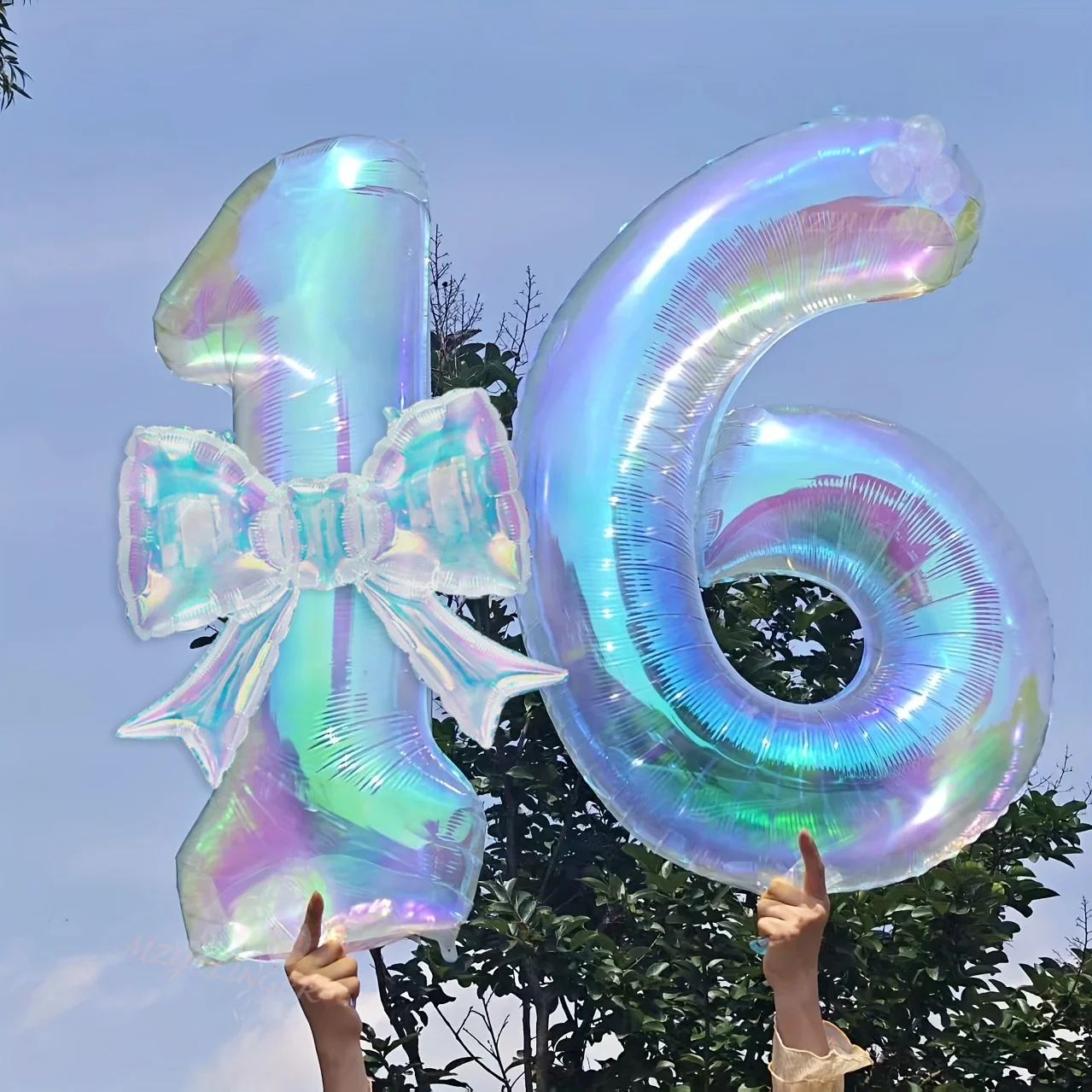 Bunter Transparenter Digitaler Ballon, Farbenfroher Schleifenballon, Geeignet für Geburtstagsfeiern und Jubiläumsdekoration – Detail 4