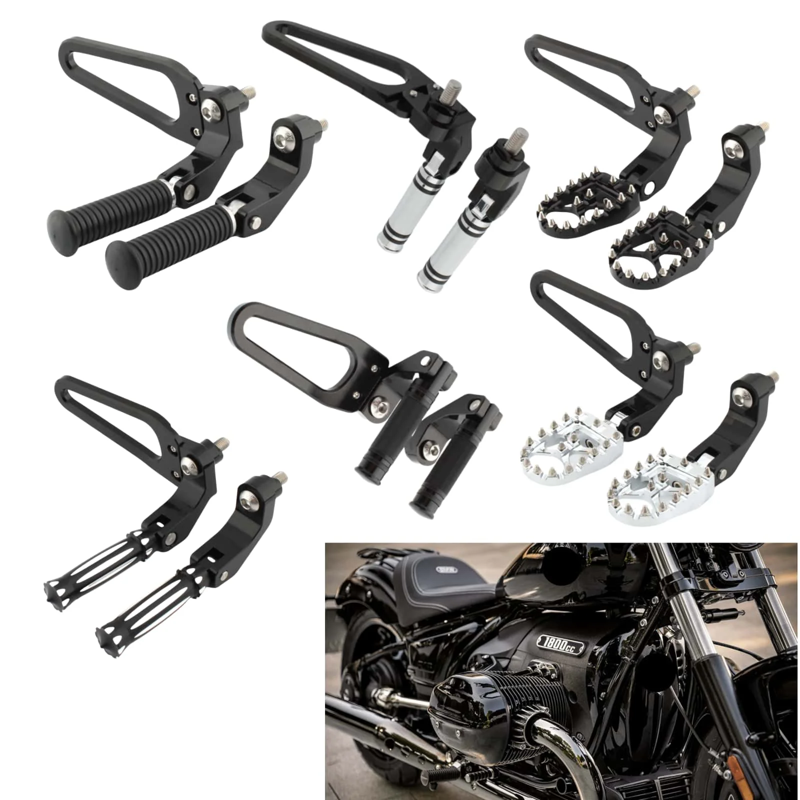 

Pegs Pedal Passenger Footpegs Mounting Kit Accessories Motorbike Rear Foot Rest Peg Pedal Mounting Footpeg For BMW R18